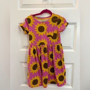 Mini Boden Sunflower Dress - Pink and Yellow